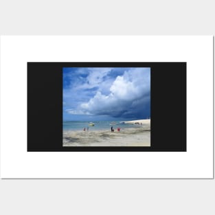 Cloudy Day at the Beach in Zanzibar Posters and Art